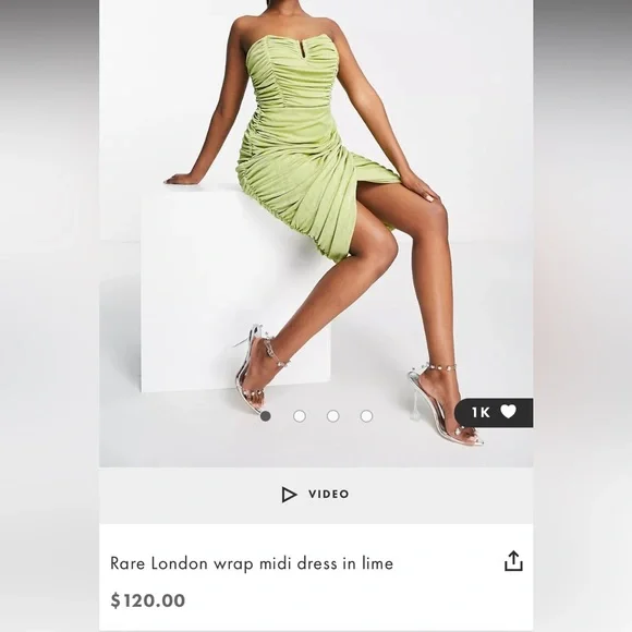 rare london green dress Green Cut-Out Knit Midi Dress